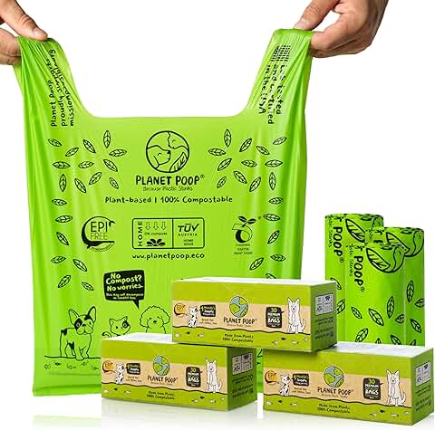 Home Compostable Dog and Cat Waste Bags with Handles