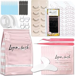 Lash Extension Supplies with Gel Pads, Brushes, and Tapes