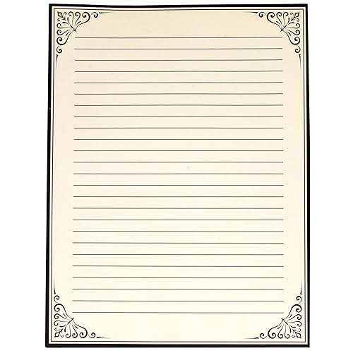 Vintage Cream Lined Stationery Sheets for Writing