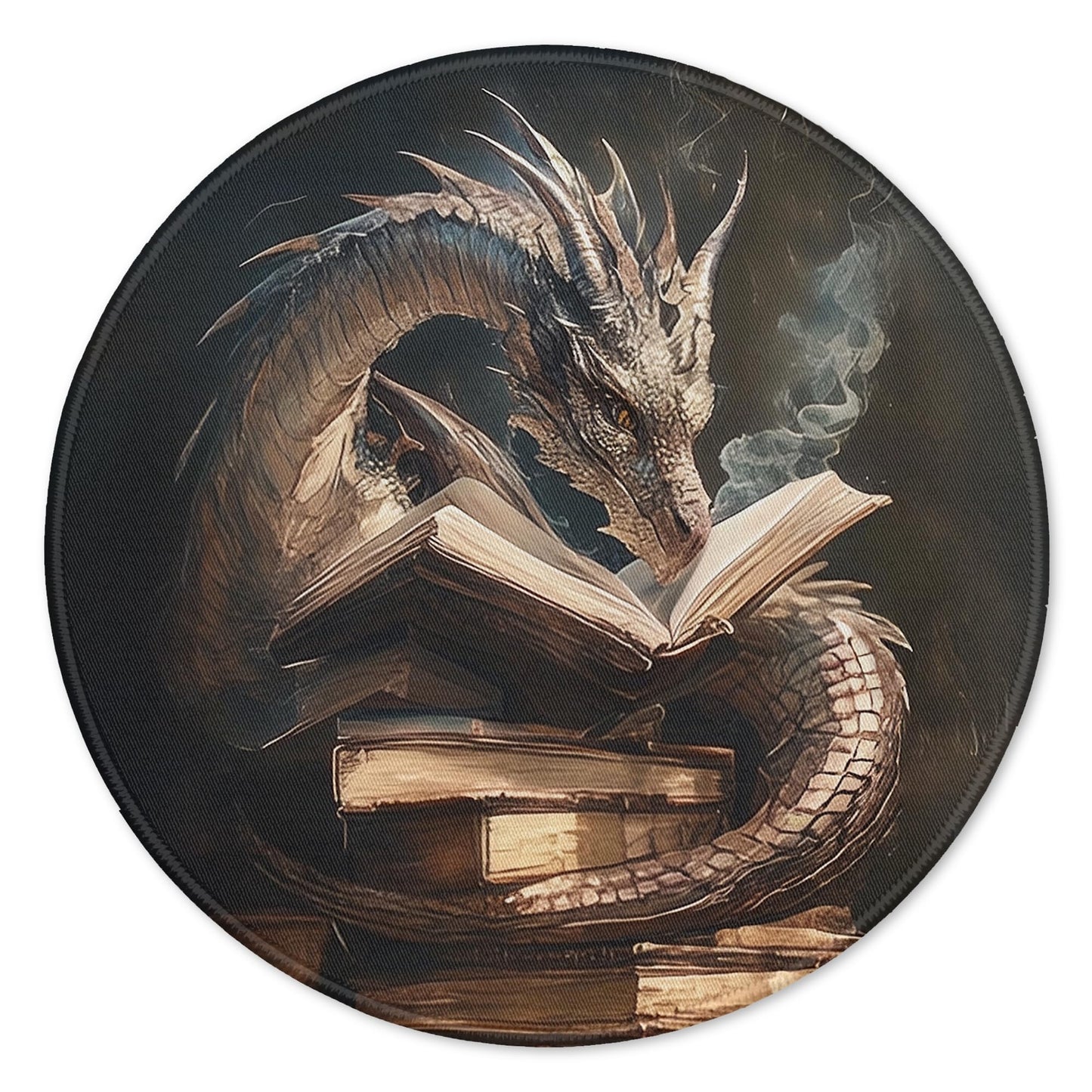 Fantasy Dragon Book Mouse Pad for Desk 7.9x7.9