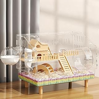 8-in-1 Acrylic Hamster Cage with Accessories