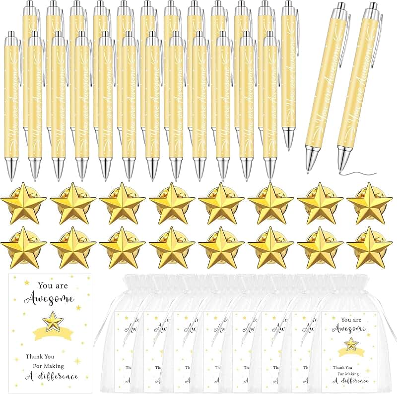 120 Star Pins and Gift Set for Appreciation