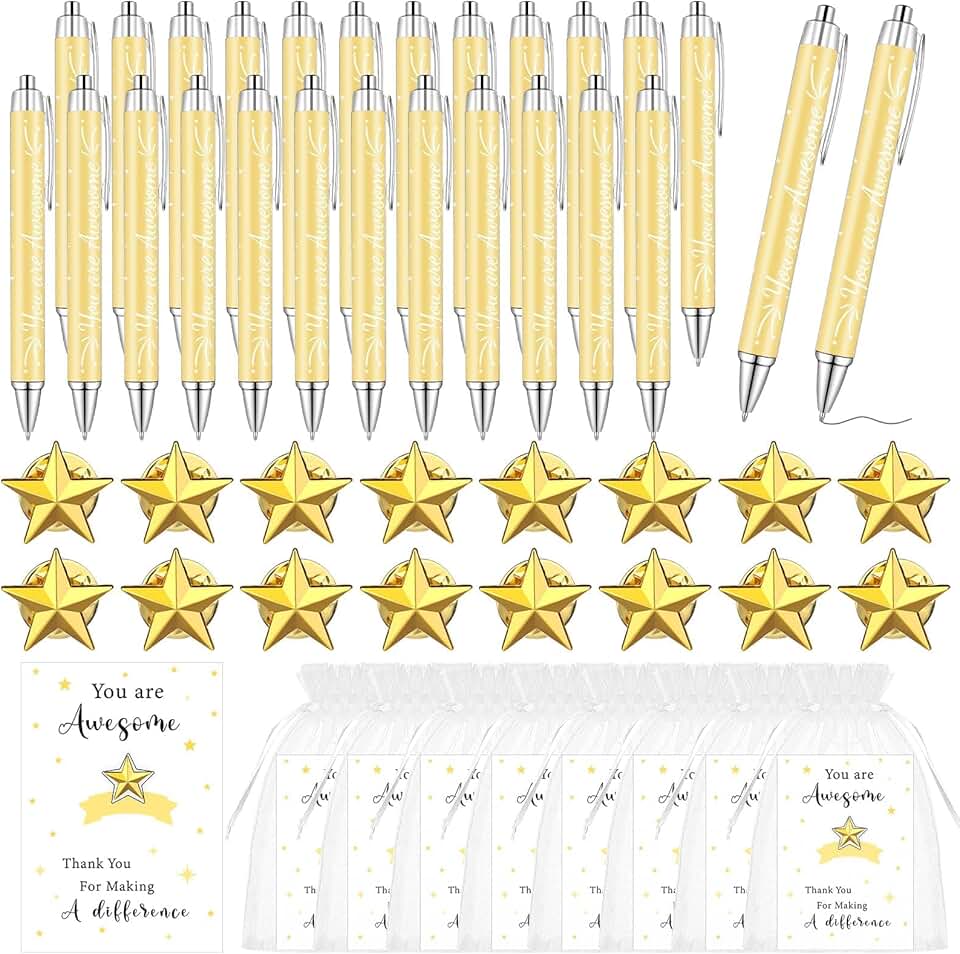 120 Star Pins and Gift Set for Appreciation