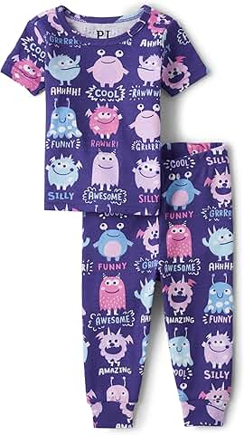 Baby Girls and Toddler Cotton Short Sleeve Pajama Set