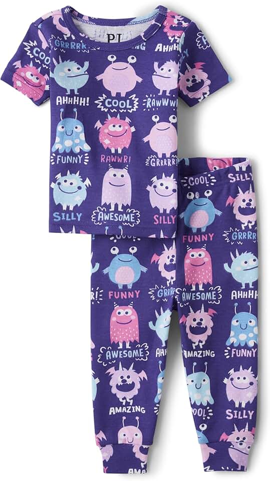 Baby Girls and Toddler Cotton Short Sleeve Pajama Set