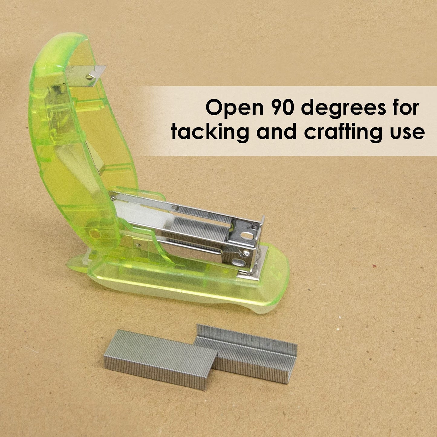 Mini stapler with staples and remover, soft grip, portable
