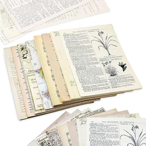 240 Vintage Junk Journal Pages for Scrapbooking and Crafts