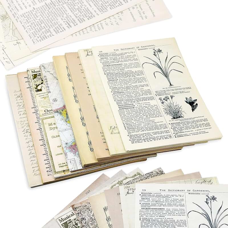240 Vintage Junk Journal Pages for Scrapbooking and Crafts