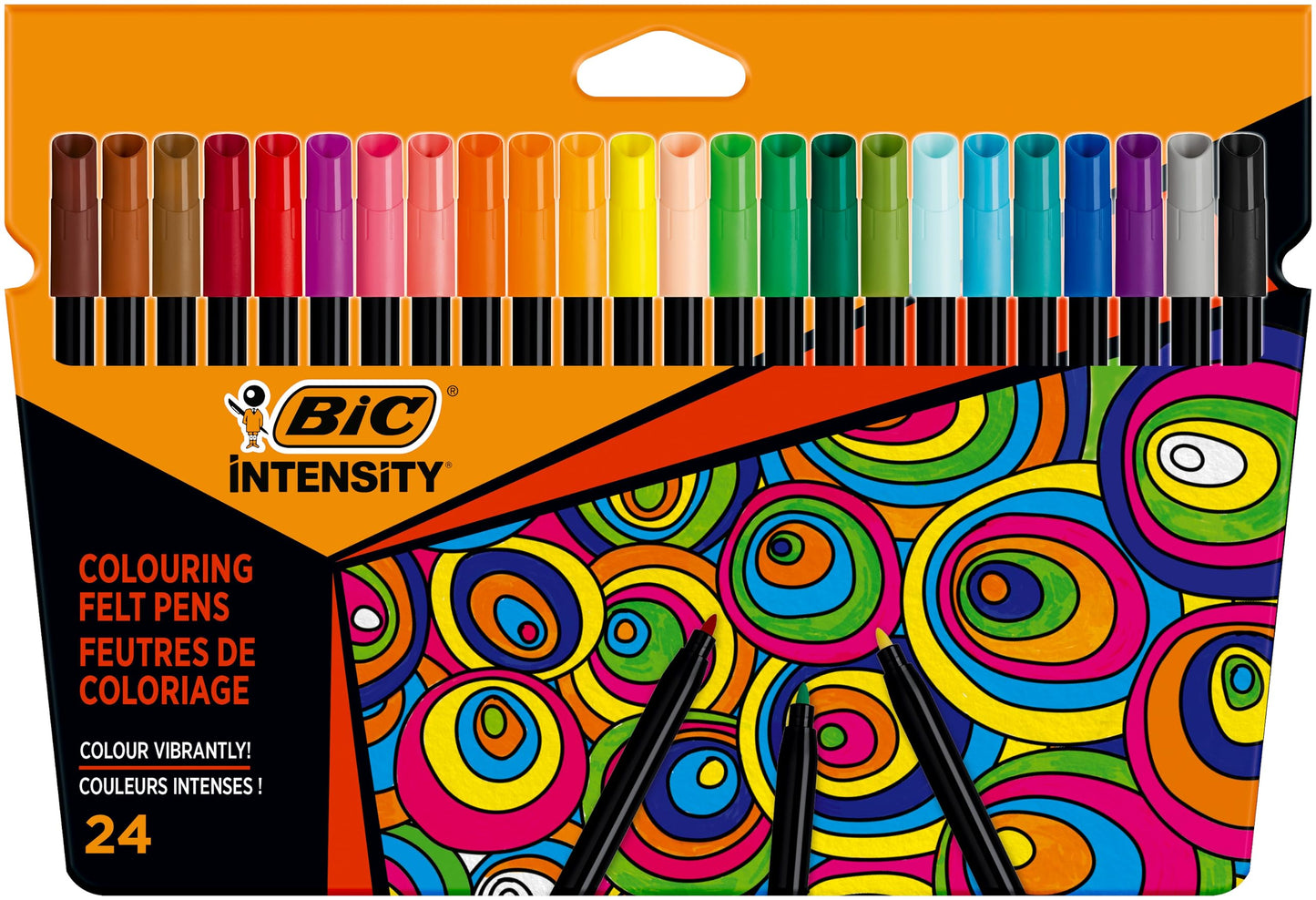 Vibrant Felt Tip Pens, 24 Pack