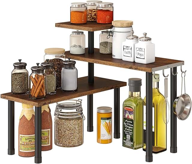 3-Tier Bamboo Corner Shelf for Kitchen and Living Room