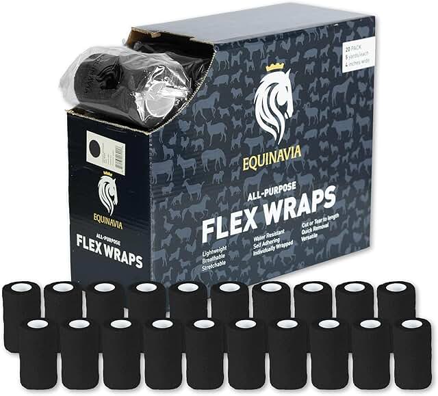 20 Pack Self-Adhesive Vet Wraps for Pets and Horses