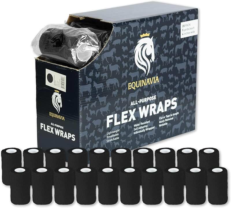 20 Pack Self-Adhesive Vet Wraps for Pets and Horses