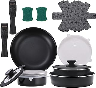 16-Piece Removable Handle Cookware Set for Camping and RV