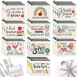 30 Pcs Christmas Teacher Gift Makeup and Cosmetic Bags