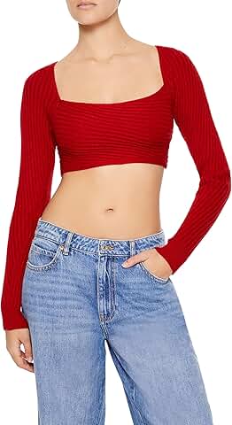 Women's Short Cropped Sweater Top