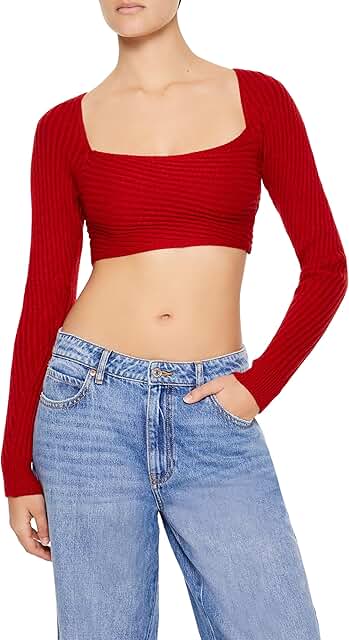 Women's Short Cropped Sweater Top