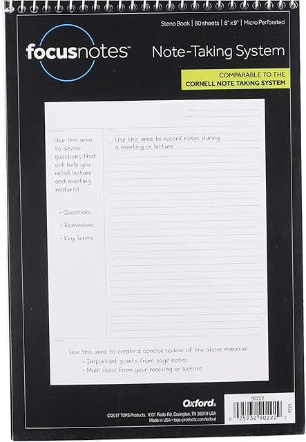 White Ruled Notebook for Steno Projects