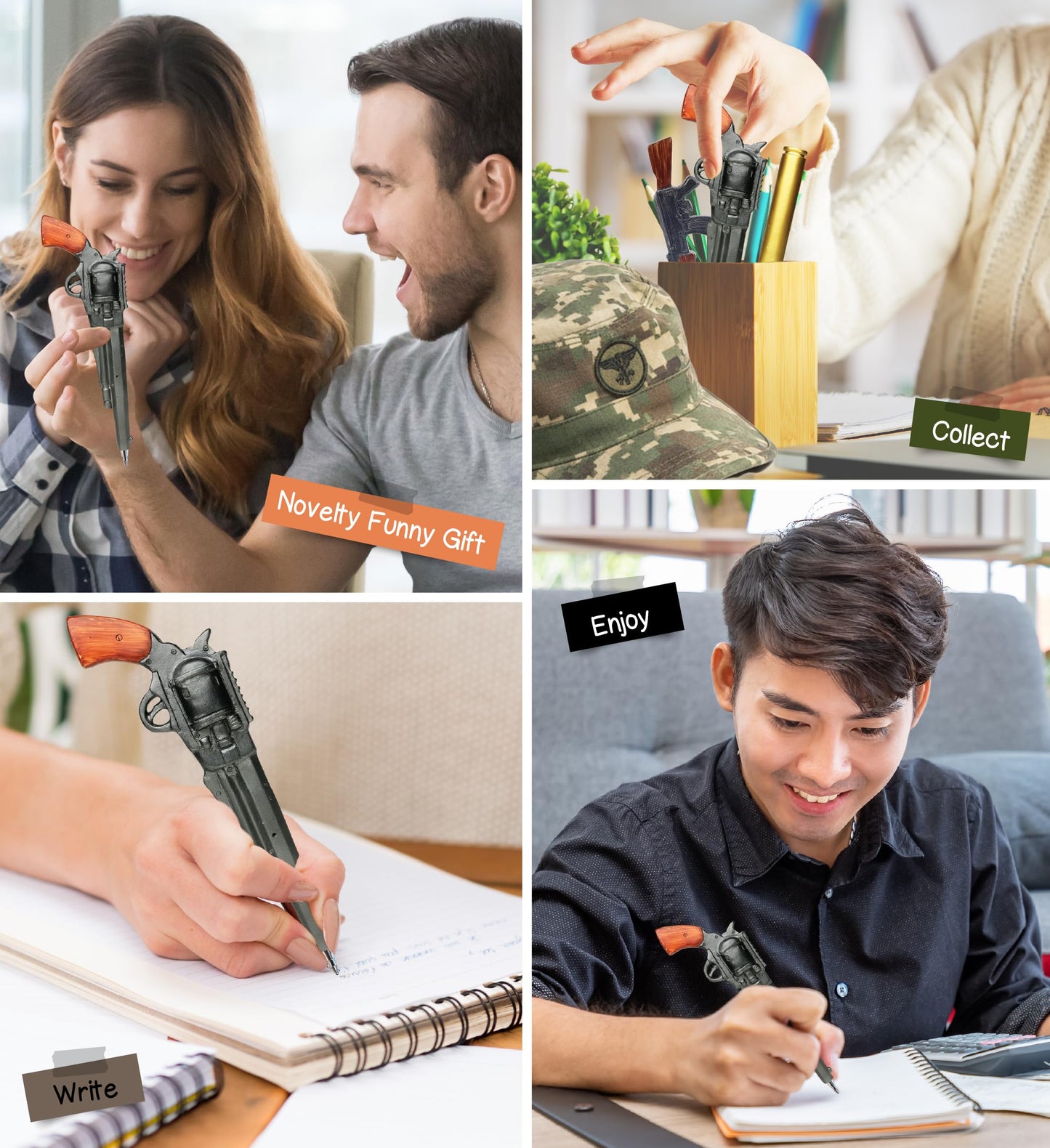 Colorful Pistol-Shaped Ballpoint Pen for School and Office