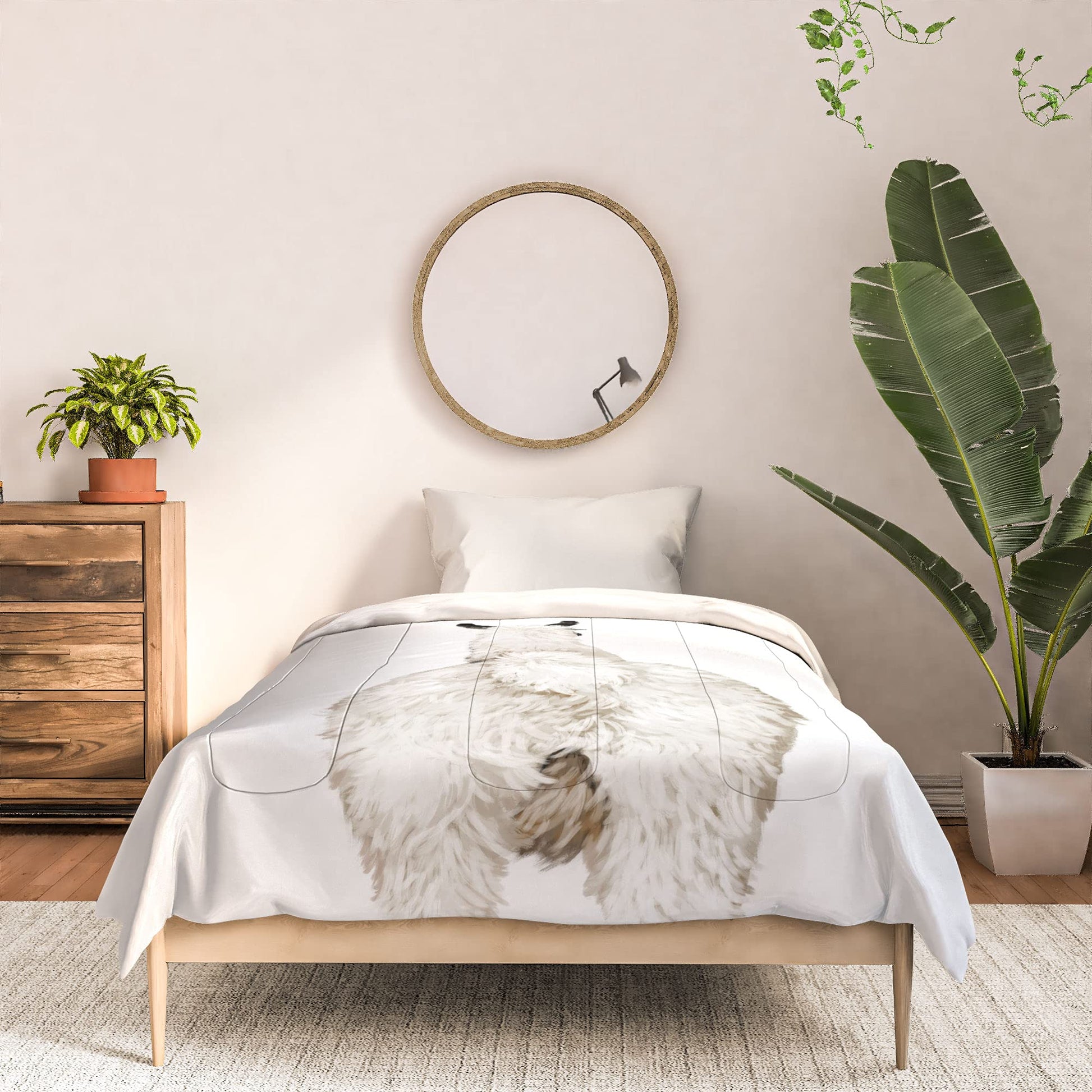 2021 Cotton Comforter, Twin, Big Nose Work Llama Butt