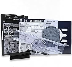 Aviation Pilot Kneeboard with E6b Flight Computer and Planning Notepad