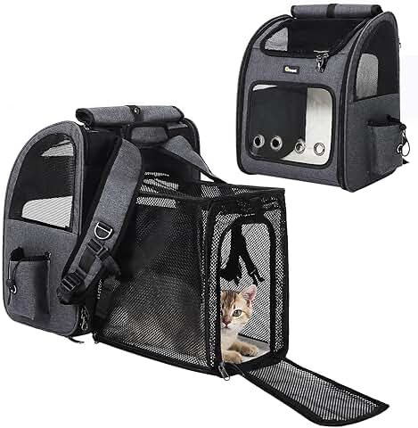 Expandable Breathable Cat and Dog Backpack Carrier