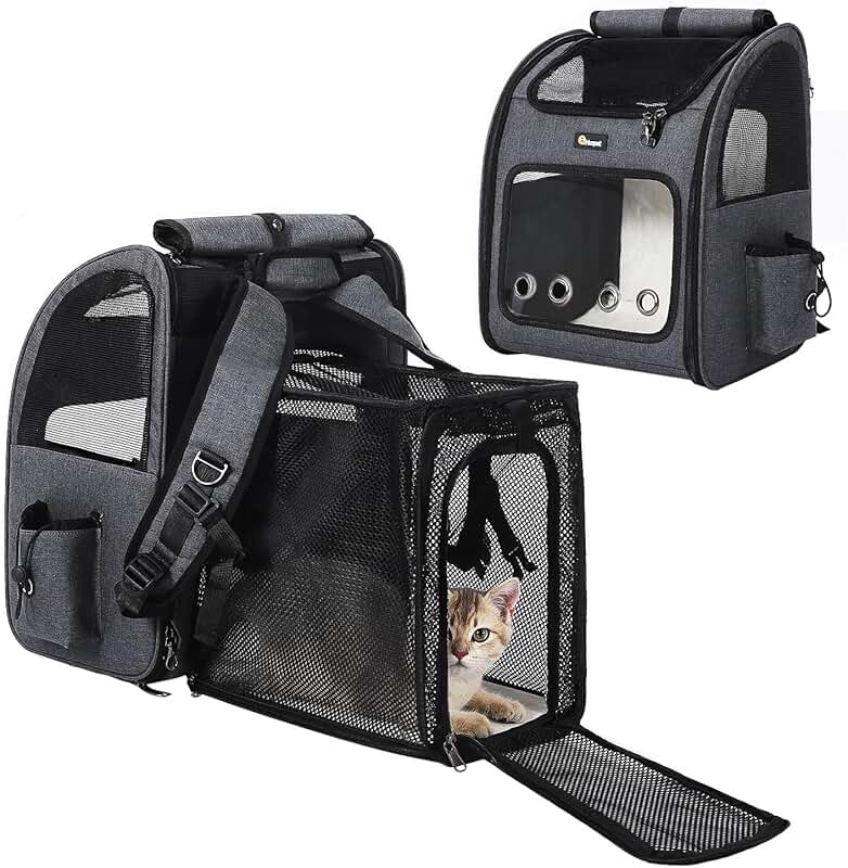 Expandable Breathable Cat and Dog Backpack Carrier