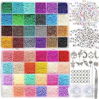 35000pcs 2mm Seed Beads Craft Kit for Jewelry Making
