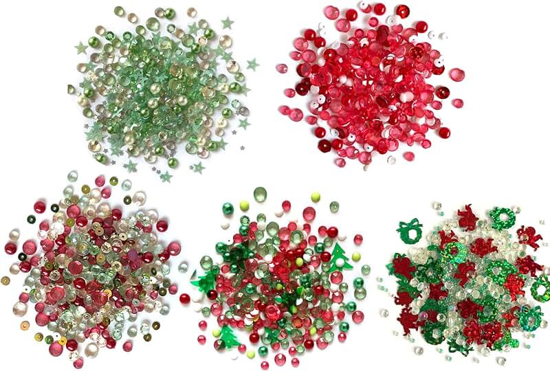 Iridescent Buttons and Beads for Crafts, 50g