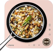 Portable pink induction cooktop with touch control