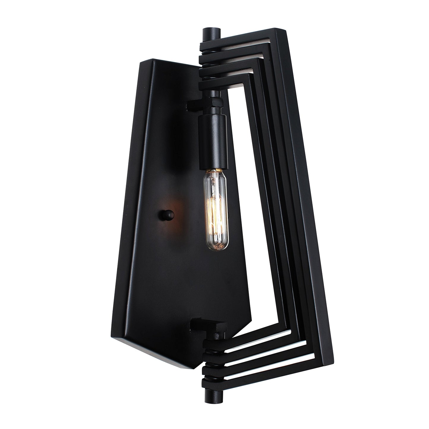 262W01BL Gymnast Wall Sconce, Black