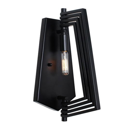 262W01BL Gymnast Wall Sconce, Black