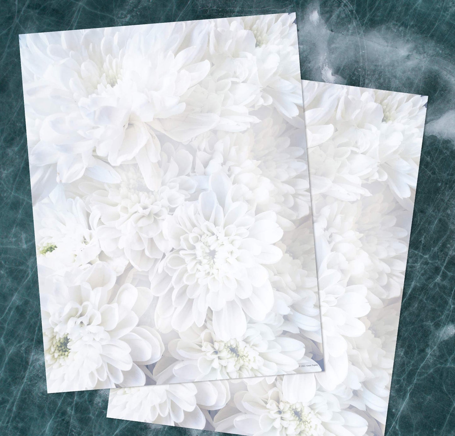White soft petal letterhead stationery, 8.5" x 11", 80 sheets