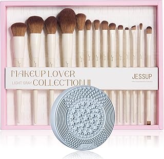 Makeup Brush Set with Cleaning Mat