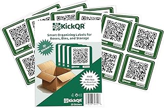 20 Premium QR Code Labels for Storage and Organization