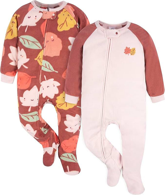 Baby boys' cozy flame-resistant fleece pajamas, 2-pack