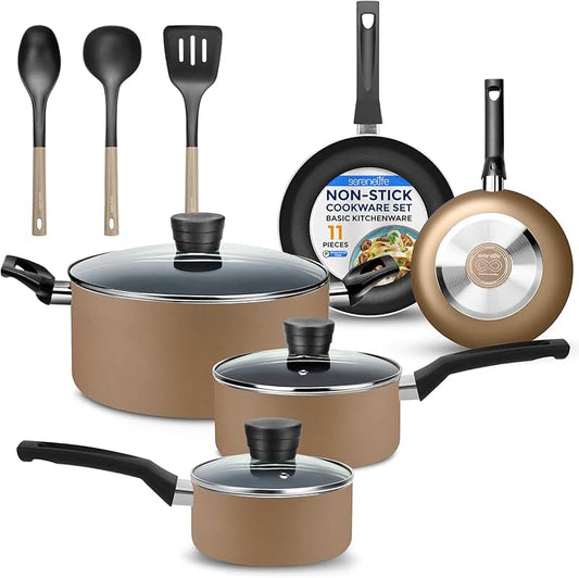12-Piece Nonstick Cookware Set with Heat-Resistant Finish