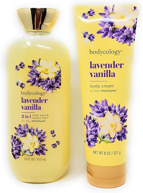 Lavender Vanilla Body Wash & Bubble Bath and Body Cream Pack