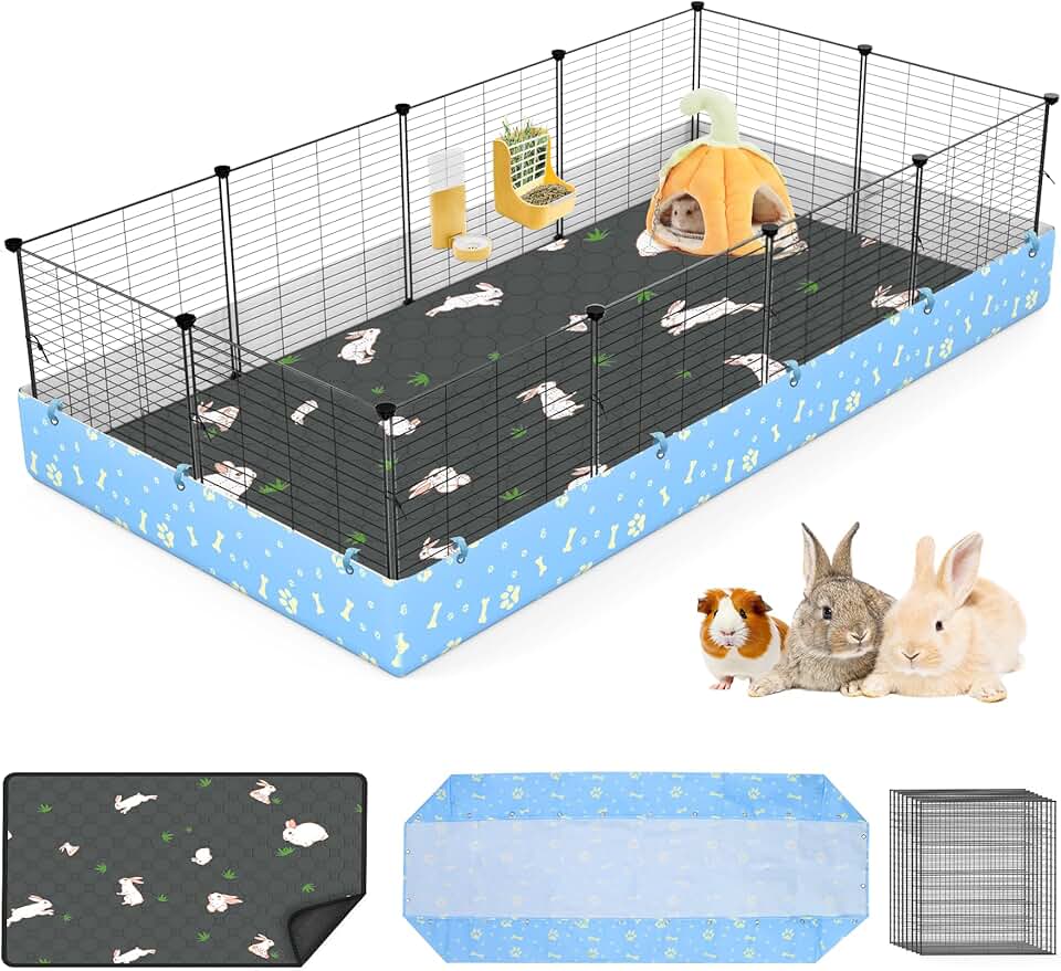 Large Guinea Pig Playpen with Tarp and Bedding Pad