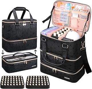 Three-Layer Nail Polish and Lamp Organizer Bag