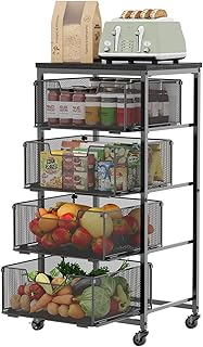 Four-Tier Fruit and Vegetable Storage Cart