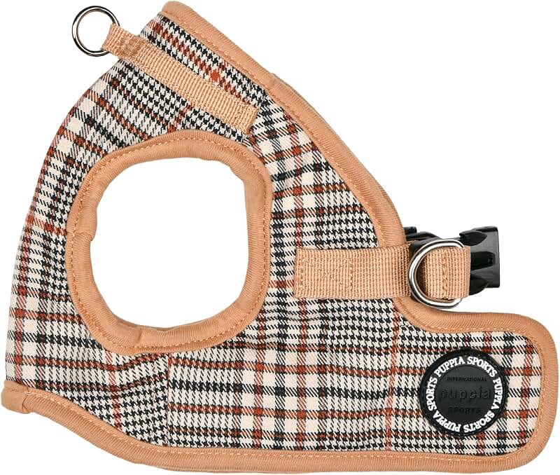 Step-in Checkered Dog Harness for Small and Medium Dogs