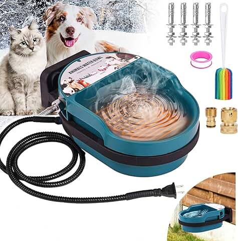 Outdoor Heated Water Bowl for Dogs and Cats
