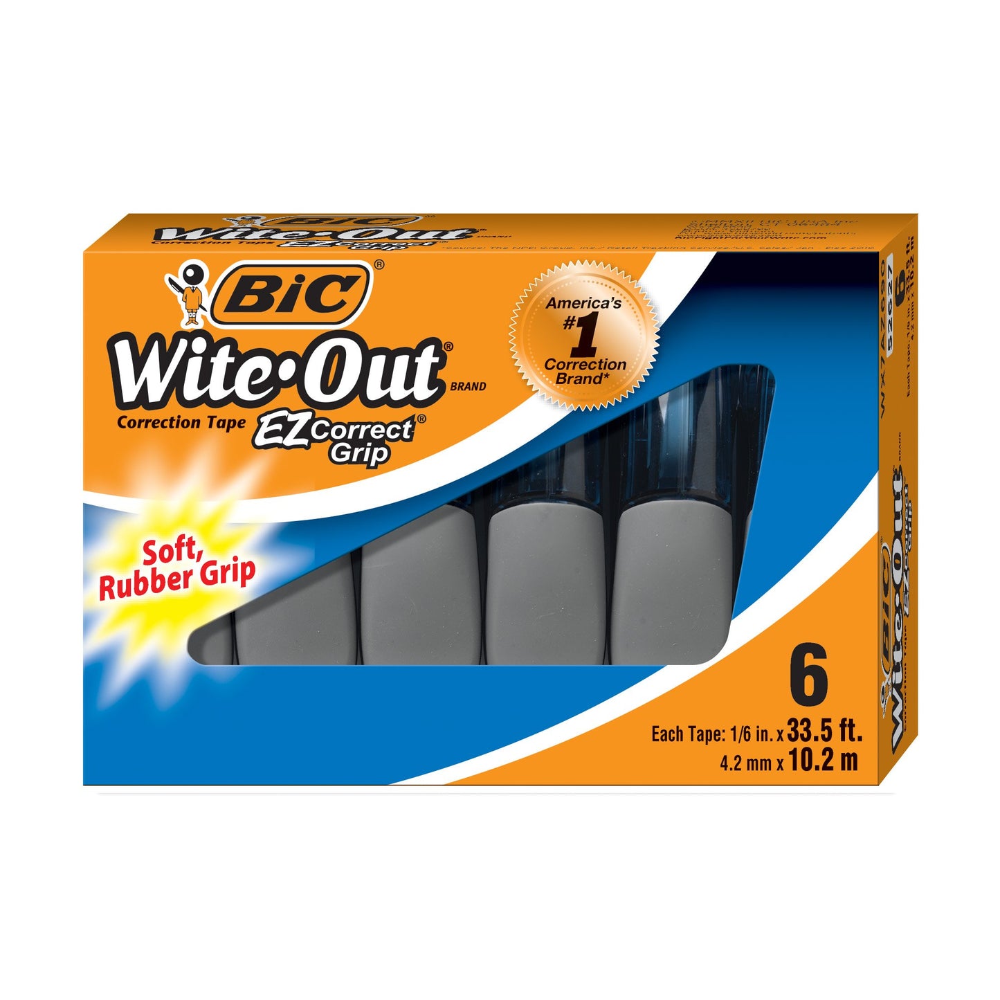 White Correction Tape, 6-Count