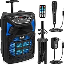 Portable Bluetooth PA Speaker with Microphone and Lights