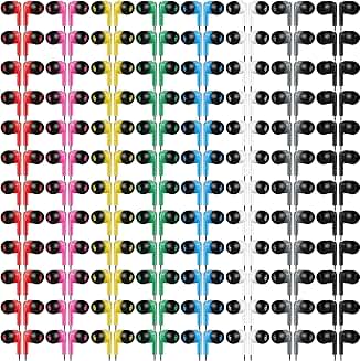 160 Pack of Bright Color Wired Earbuds for Kids