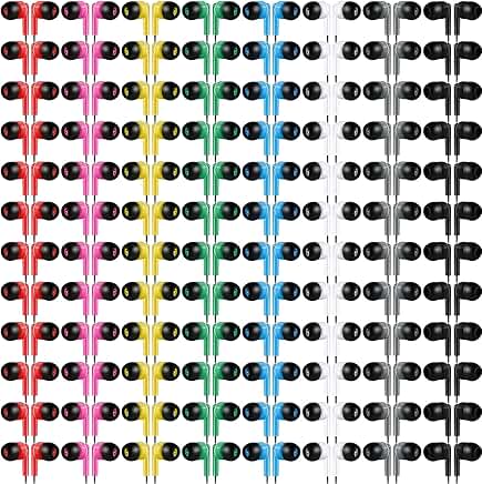 160 Pack of Bright Color Wired Earbuds for Kids