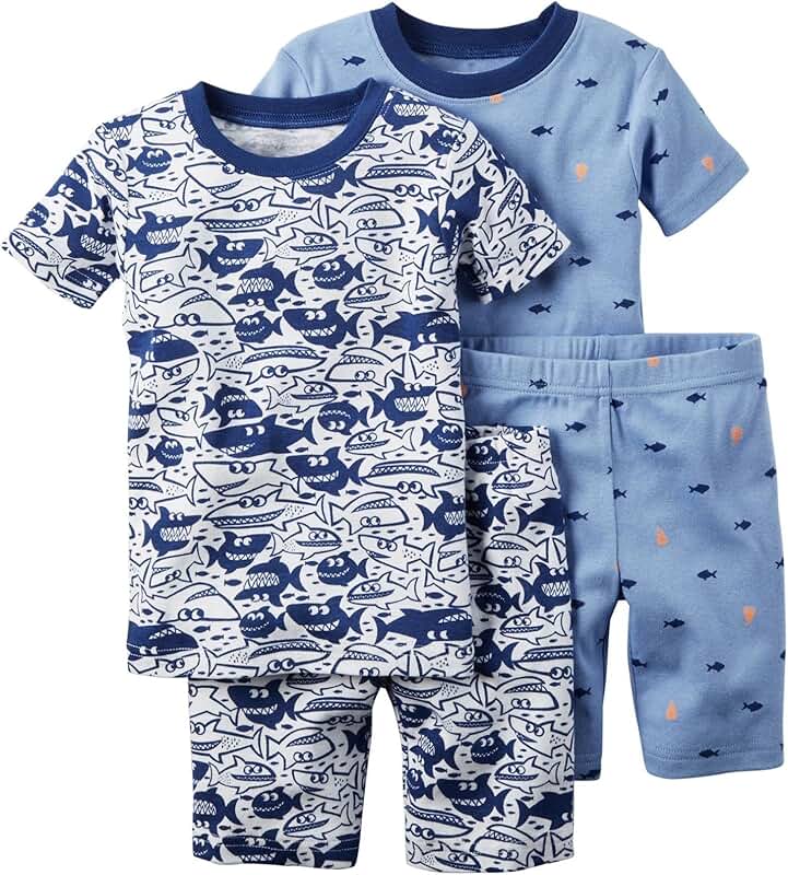 Baby boys' 4-piece cotton set