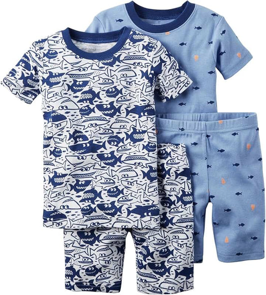Baby boys' 4-piece cotton set
