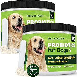 Probiotics for Dogs: Digestive & Skin Support (2 Pack)