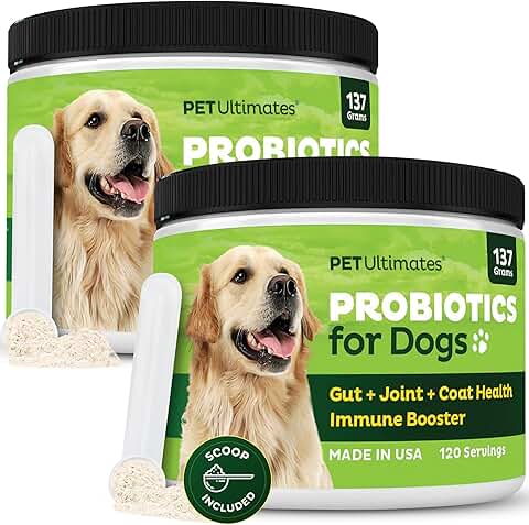 Probiotics for Dogs: Digestive & Skin Support (2 Pack)